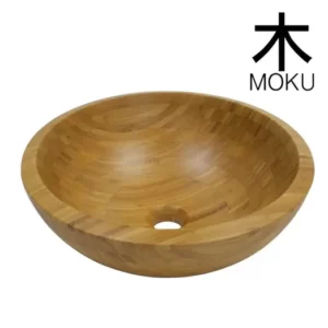 Moku Bathroom basins- natural stone and timber