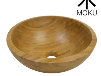Moku Bathroom basins- natural stone and timber