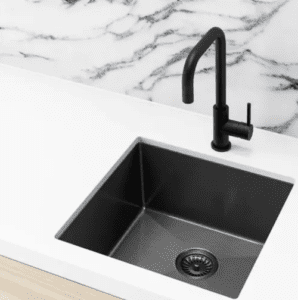 Lavello Nano Coated Stainless Steel Kitchen Sink 450 450mm Single Bowl-Top Under Mount 2
