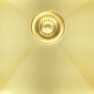 Lavello Nano Coated Stainless Steel Kitchen Sink - 450 x 450mm Single Bowl - Top Under Mount - PVD Brushed Bronze Gold 2