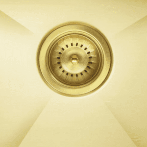 Lavello Nano Coated Stainless Steel Kitchen Sink - 860 x 440mm Double Bowl - Top Under Mount - PVD Brushed Bronze Gold 2