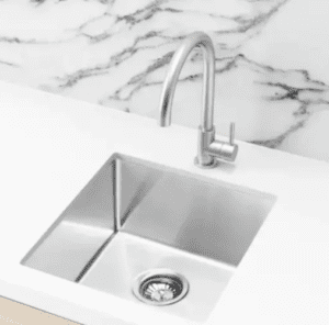 Lavello Stainless Steel Kitchen Sink - 440 x 440mm Single installed