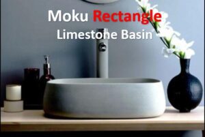 Solid limestone bathroom basin for a premium vanity renovation