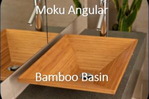 Moku square - angular bamboo basin