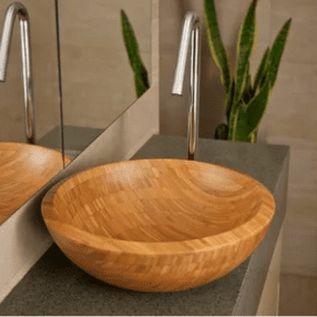 Timber bathroom basin product for renovation planning