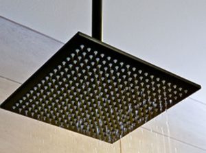 Matte black shower head for bathroom renovation product planning
