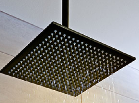 Matte black shower head for bathroom renovation product planning